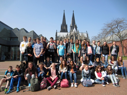 Gemeinsamer Ausflug der französischen Gastschüler mit ihren Gastgebern nach Köln