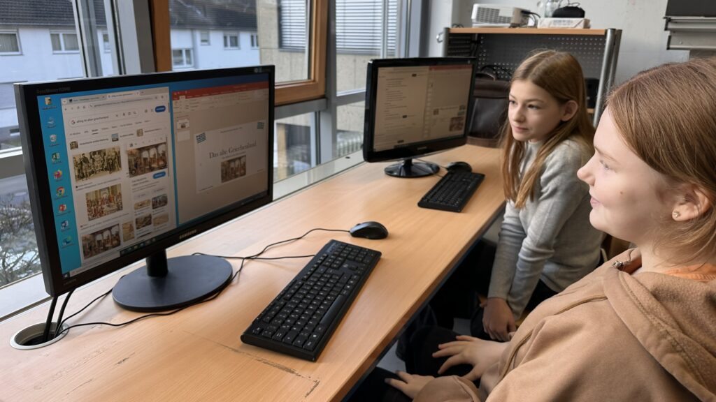 Auch im PC-Raum wurde fleißig gearbeitet